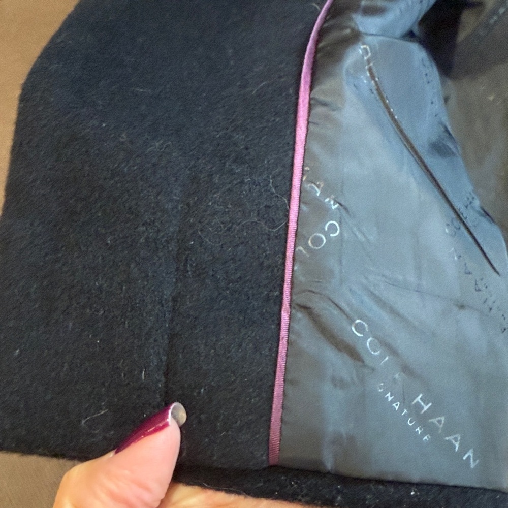 Cole Haan Signature Women's Black Classic Pea Coat Size 6-8 Excellent Like New - Picture 10 of 10
